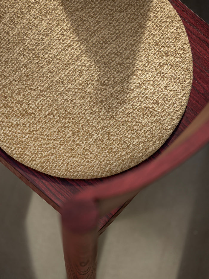 Kann Design - Chaise Paume frêne bordeaux - tissu beige C 3047