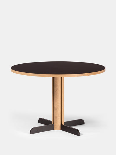 Kann Design - Table de repas Toucan Round noir - chêne DT1942