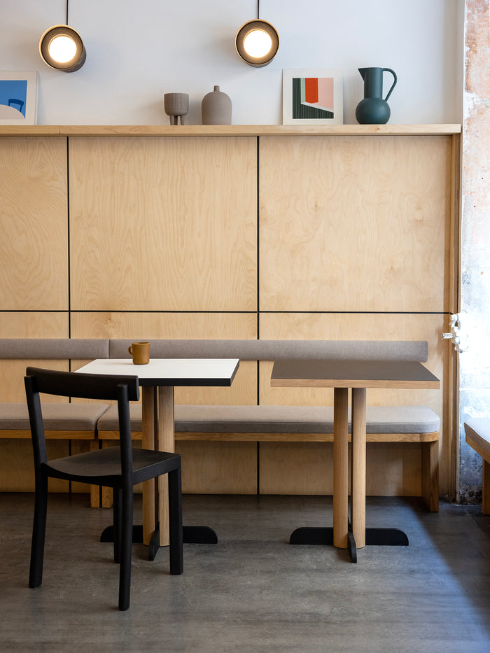 Kann Design - Table de repas Toucan Square blanc - chêne DT1965