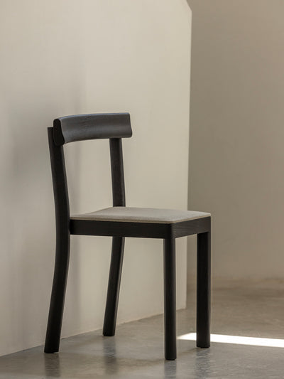 Kann Design - Galta black oak chair - grey fabric C2072