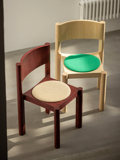 Kann Design - Paume burgundy ash chair - beige fabric C 3047