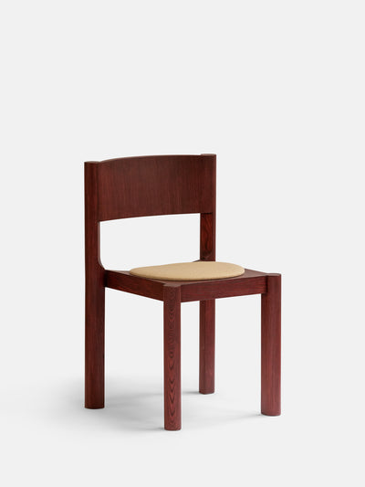 Kann Design - Paume burgundy ash chair - beige fabric C 3047