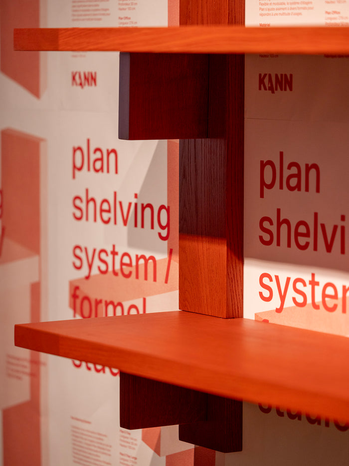 Kann Design - Étagère Plan 3 Tray chêne rouge ST3048