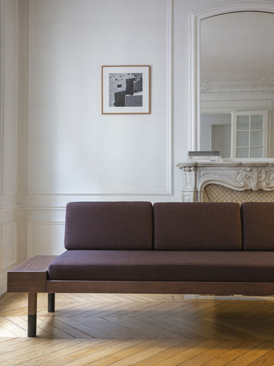 Kann Design - Mid burgundy banquette DB1036