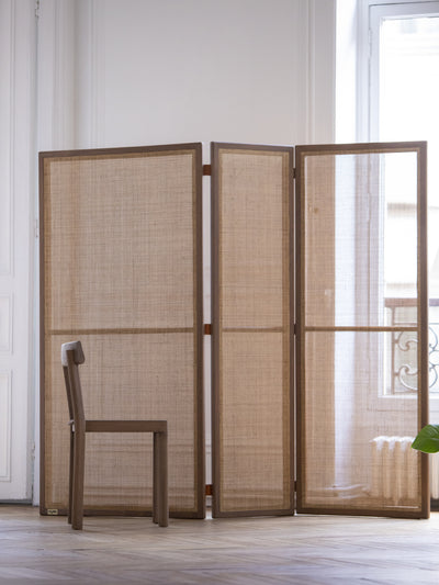Kann Design - Split walnut folding screen AC998