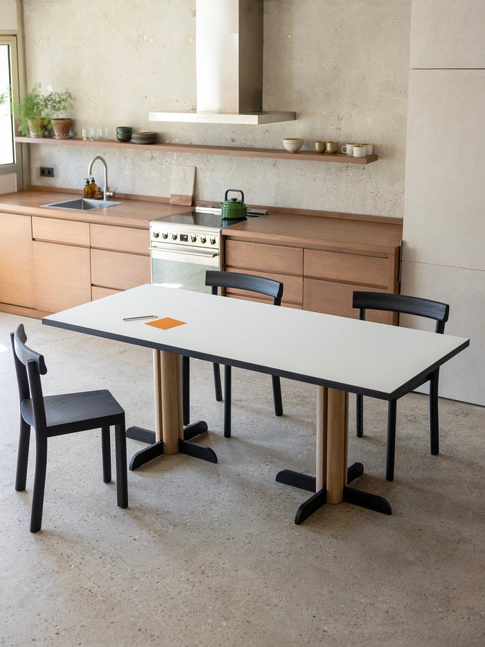 Kann Design - Table de repas Toucan Rectangle blanc - chene DT1943